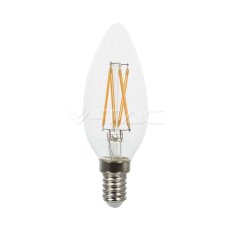 LED žárovka V-TAC 4W Filament E14 Cross Twist svíčka Warm White VT-1985