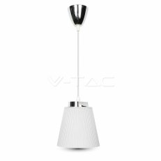 Závěsné LED svítidlo V-TAC 7W Natural White Chrome Body White Shade  VT-1036