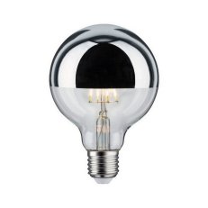 LED Globe 4,8 W E27 zrcadlový svrchlík stříbrná teplá bílá PAULMANN 28672