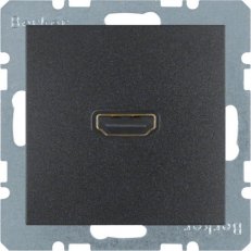 Zásuvka HDMI s připojením konektoru 90°, S.1/B.x, antracit mat BERKER 3315431606