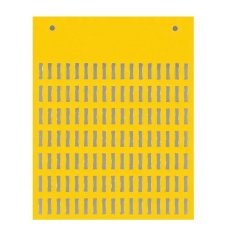 Štítek zásuvný KCPM-Y 4x10 žlutý bez popisu 112ks ELEKTRO BEČOV G0809001