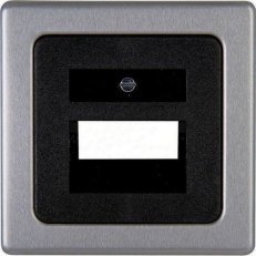 VISION kov (stříbrná) - kryt dat. zásuvky UAE pro 1-2 připojení KOPP 346620184