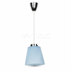 Závěsné LED svítidlo V-TAC 7W Natural White Chrome Body Blue Shade  VT-1036