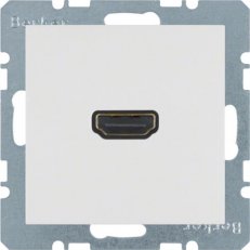 Zásuvka HDMI s připojením konektoru 90°, S.1/B.x, bílá mat BERKER 3315431909