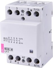 Modulární stykač RD 63-40, 4p, 3M, kontakty 4xNO,63A, 230V AC/DC ETI 002464026