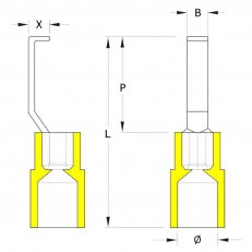 Kabelové oko HBT 6,0 - 4,6 GE WEIDMÜLLER 1216230000