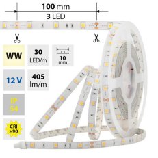 LED pásek SMD5050 WW, 30LED/m,IP54, 5m, 12V, 7,2 W/m MCLED ML-121.586.60.0