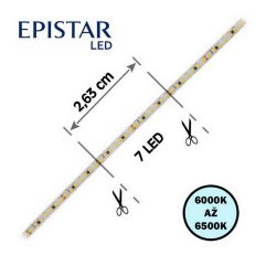 LED pásek 266LED/m 2216 IP20 6000-6500 K bílá 24V 4mm 5m FK TECHNICS 4739212-60