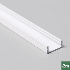 FKU13-2M-BL AL profil FKU13 J/S pro LED, bez plexi, 2m, bílý FK TECHNICS 4739303