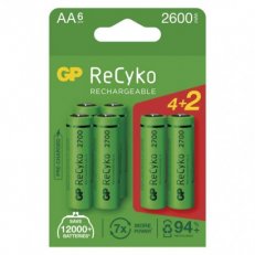 GP nabíjecí baterie ReCyko 2700 AA (HR6) 4+2PP /1032226270/ B2127V