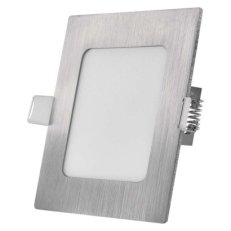 LED vestavné svítidlo NEXXO, čtvercové, stříbrné, 7W, se změnou CCT EMOS ZD2223