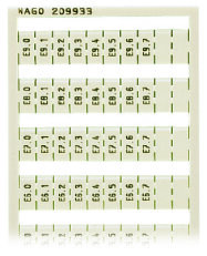 Popisovací karta WSB s potiskem E0.0, E0.1,.. E9.6, E9.7 (1×) bílá WAGO 209-933