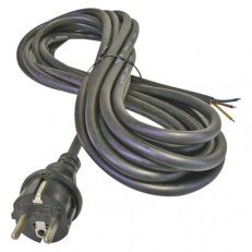 Přívodní kabel FLEXO H05RR-F 3G1,5C s přímou vidlicí 1m černá GUMA
