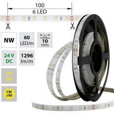 LED pásek SMD2835 NW, 60LED, 5m, 24V, 14,4 W/m MCLED ML-126.710.60.0