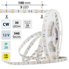 LED pásek SMD5050 CW, 30LED/m,IP20, 50m, 12V, 7,2 W/m MCLED ML-121.578.60.2
