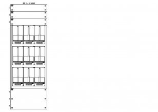 Konstrukce elektroměrová 3-45, 3-řadá, plastové panely SCHRACK CSIL116345