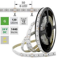 LED pásek SMD5050 G, 120LED, 5m, 24V, 28,8 W/m MCLED ML-126.679.60.0