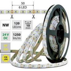 LED pásek SMD2835 NW, 120LED, 5m, 24V, 14 W/m MCLED ML-126.816.60.0