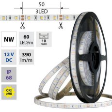 LED pásek SMD2835 NW, 60LED/m, 5m, 12V, 4,8 W/m MCLED ML-121.858.60.0