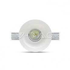 GU10 Fitting Round Gypsum White,  VT-776