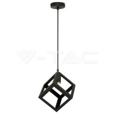 Závěsné svítidlo V-TAC Geometric Matt Black Square VT-7161