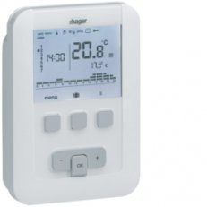 Digitální termostat týdenní Comfort, napájení 230V, 1P 5A, nástěnný HAGER EK530