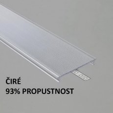 Plexi C10 čiré "široké" pro AL profily FKU70, 1m FK TECHNICS 4737643