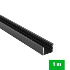 AL profil FKU78-07 pro LED, bez plexi, 1m, černý elox FK TECHNICS 4739575