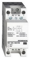 Instalační stykač VM 25 A, 2Z+2R (2NO+2NC), 24 V AC/DC, 2TE SCHRACK BZ326482VM