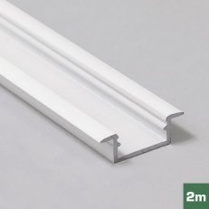 FKU14-2M-BL AL profil FKU14 J/S pro LED, bez plexi, 2m, bílý FK TECHNICS 4739309