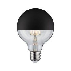 LED Globe 6,5 W E27 zrcadlový svrchlík černá mat teplá bílá stmívatelné 28676