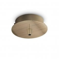 ROSONE METALLO 1 LUCE OTTONE BRUNITO