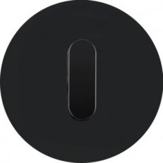 Krycí deska s kličkou, pro otočný spínač/otočné tlačítko, R.cla., černá lesk
