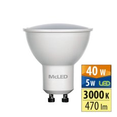 LED žárovka GU10, 5W, 3000K, CRI80, vyz. úhel 100°, use 360° 470lm