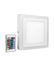 Stropní svítidlo LEDVANCE LED COLOR + WHITE SQ 200 mm 17 W