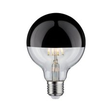 LED Globe 6,5 W E27 zrcadlový svrchlík černý chrom teplá bílá stmívatelné 28677