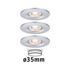 LED vestavné svítidlo Nova mini nevýklopné IP44 3x4W 2.700K chrom 230V 94303