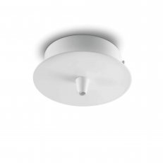 ROSONE METALLO 1 LUCE ROUND BIANCO