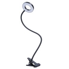 LED stmívatelná stolní lampička s klipem 8W CCT USB - plochá hlava WO66-B