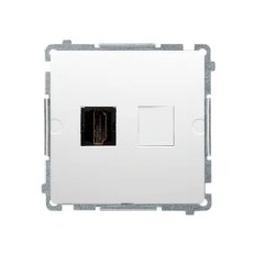 Zásuvka HDMI, (strojek s krytem) bílá KONTAKT SIMON BMGHDMI.01/11