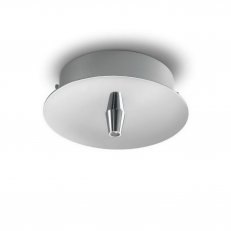 ROSONE METALLO 1 LUCE ROUND CROMO