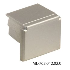 McLED ML-762.012.02.0 Koncovka bez otvoru pro PP, stříbrná barva, 1 ks