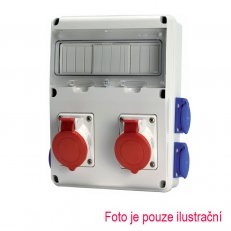 Zásuvková rozvodnice jištěná ENERBOX 1x32A, 1x16A, 4x230V SCAME 633.31WW-112