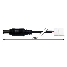 Power konektor pro LED pásky o šíři 10 mm vidlice s připojením k pásku