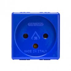 Gewiss GW20299 SYSTEM Modul zásuvky 2P+E 16A 250V, ISR, modrá