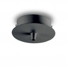 ROSONE METALLO 1 LUCE ROUND NERO