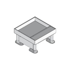 podlahová krabice nerez pro 2 moduly 45x45 mm PUK GROUP UEKD1-2 15-V E