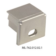 McLED ML-762.012.02.1 Koncovka s otvorem pro PP, stříbrná barva, 1 ks