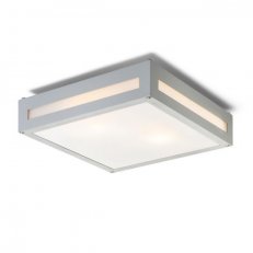 PLAKA stropní stříbrnošedá 230V E27 2x26W IP54 RENDL R10360