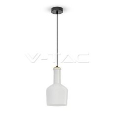 Závěsné svítidlo V-TAC Glass White 1xE27 (max 60W) VT-7177